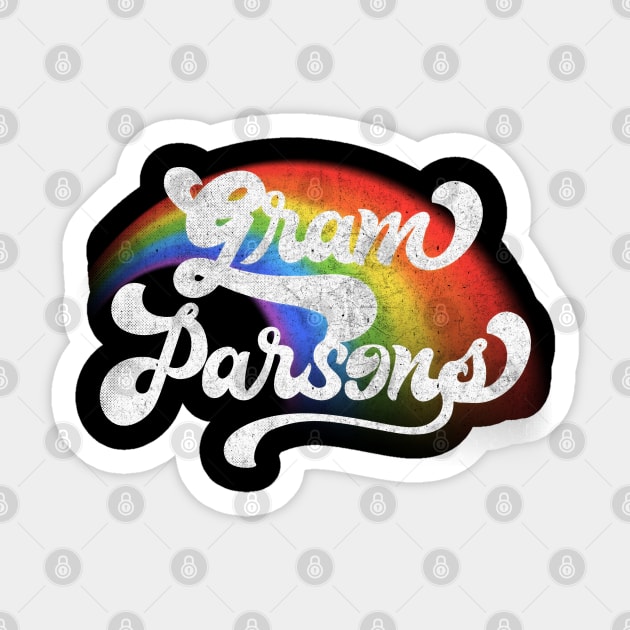 Gram Parsons // Retro Faded Style Design Sticker by DankFutura